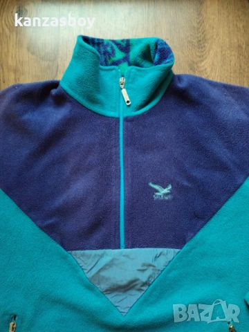 SALEWA VINTAGE FLEECE - винтидж мъжки полар Л , снимка 4 - Блузи - 53276058