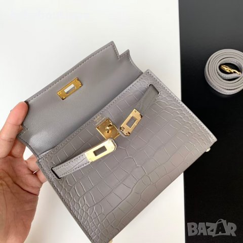 Hermes Kelly Mini grey, снимка 5 - Чанти - 36777943