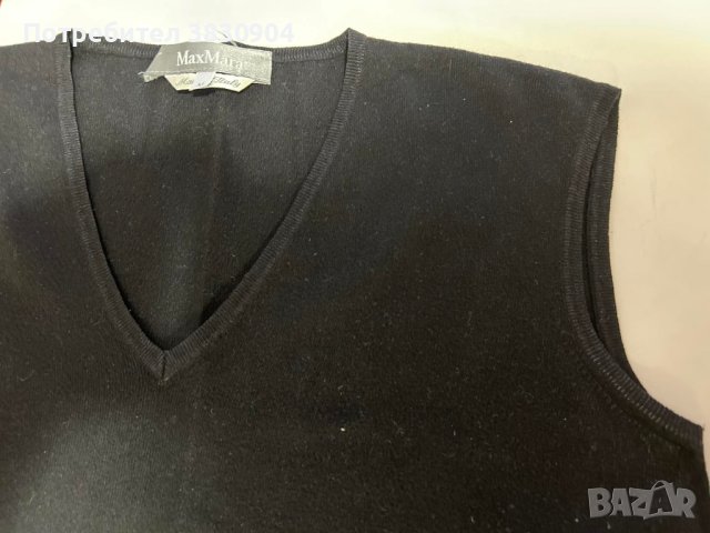 Блуза без ръкав MaxMara, размер M, черна, снимка 2 - Корсети, бюстиета, топове - 44102744