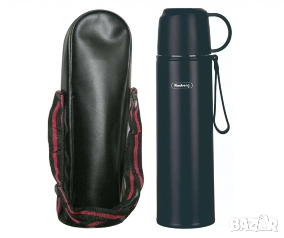 Термос с калъф Rosberg R52010FB – 500 мл., неръждаема стомана, двуслойна изолация