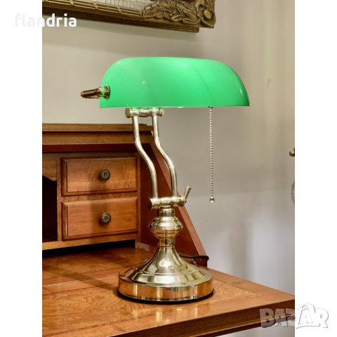 Настолна лампа "Банкер" (зелена), снимка 4 - Настолни лампи - 44114116