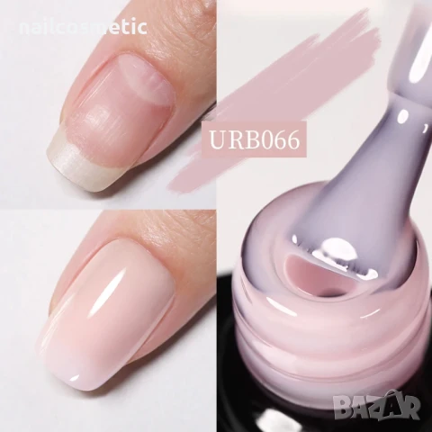 Без алергени! ПРОФЕСИОНАЛНА КАУЧУКОВА БАЗА 2 в 1 - UR SUGAR 7 мл, снимка 5 - Продукти за маникюр - 50593166