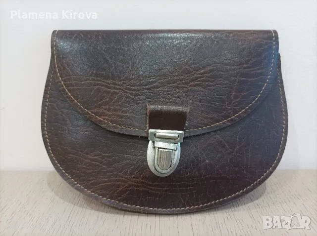 Ретро чантичка за документи | Естествена кожа