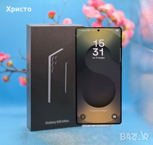 ГАРАНЦИОНЕН!!! Samsung Galaxy S25 Ultra, 12GB RAM, 512GB, 5G, Titanium Black 