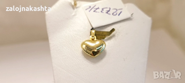 Нова Златна висулка сърце-0,58гр/14кр, снимка 2 - Колиета, медальони, синджири - 52747318