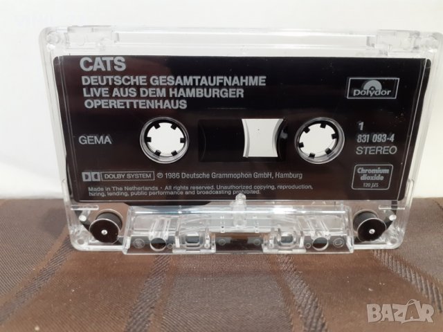  Andrew Lloyd Webber – Cats (Live) , снимка 3 - Аудио касети - 32272329