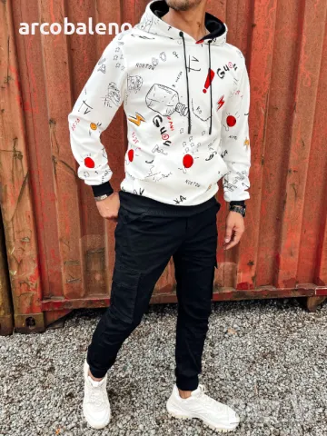 Мъжки суичър с качулка , снимка 2 - Суичъри - 47536302