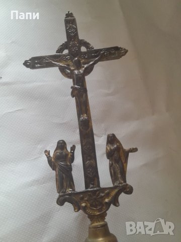 Месингово разпятие от късен 19-ти век., снимка 5 - Антикварни и старинни предмети - 37956990