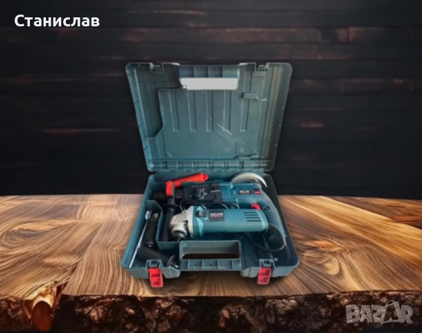 Комплект 2в1 перфоратор и ъглошлайф на ток , снимка 3 - Други машини и части - 51456762