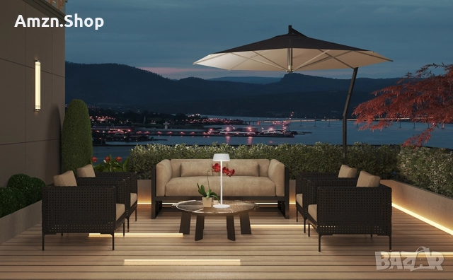 Димируема LED настолна лампа 2 броя , трапезна лампа за маса за кафе ресторант, снимка 4 - Настолни лампи - 51789789