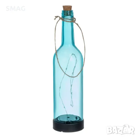 Соларна настолна лампа Стъклена бутилка Цветна 10 LED Ø7.5x30.5cm S_1236435, снимка 2 - Соларни лампи - 49909250