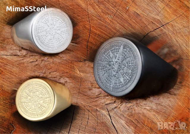 Мъжки стоманени пръстени Stainless Steel 316L ( стомана ), снимка 5 - Пръстени - 27631011