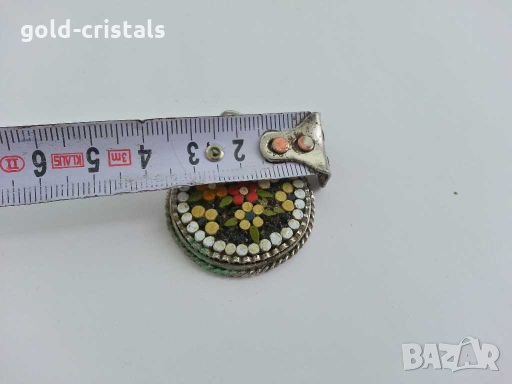 медальон мини мозайка, снимка 4 - Антикварни и старинни предмети - 28684354