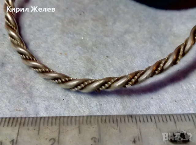 СТАРИННА СРЕБЪРНА ГРИВНА МНОГО ВИСОКА ПРОБА СРЕБРО РЕТРО АРТ ПЛЕТКА РЪЧНА МАЙСТОРСКА РАБОТА 48409, снимка 8 - Антикварни и старинни предмети - 48485615