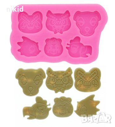 малка Глава животни куче соник орел angry birds силиконов молд форма смола фондан декор