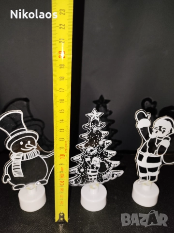 3бр.за 15лв Коледни LED свещи (украса), снимка 3 - Декорация за дома - 52659126