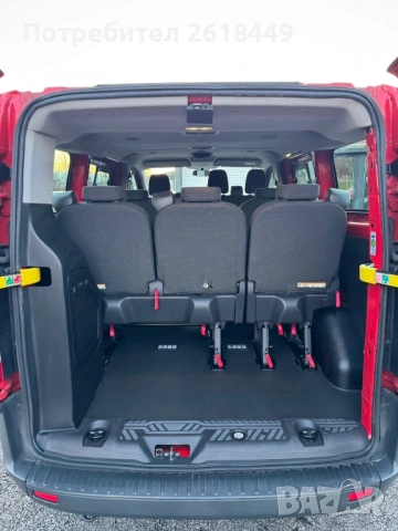 Ford Transit Custom 2.2 TDCI 9 Места 2x Клима, Серв. Книжка 173 000 КМ, снимка 11 - Бусове и автобуси - 53419139