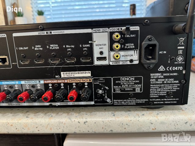 Denon avr-x1100w, снимка 10 - Ресийвъри, усилватели, смесителни пултове - 43356183