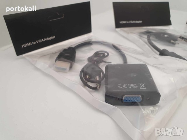 Адаптер HDMI(м) – VGA(ж) конвертор + Аудио, НОВ, снимка 5 - Кабели и адаптери - 43225845