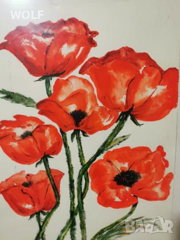 Авторска масло бои върху картон подписана немска картина, снимка 4 - Картини - 48721113