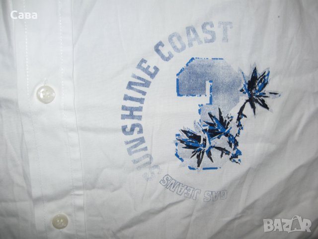 Риза GAS   мъжка,Л, снимка 4 - Ризи - 33187105