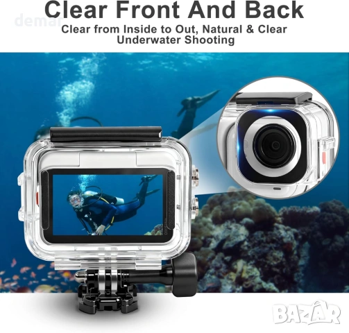 Водоустойчив калъф FitStill 50M за Insta 360 Go Ultra, подводен корпус, снимка 6 - Чанти, стативи, аксесоари - 53605907