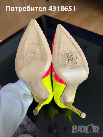 Неонови обувки, снимка 4 - Дамски обувки на ток - 48819846