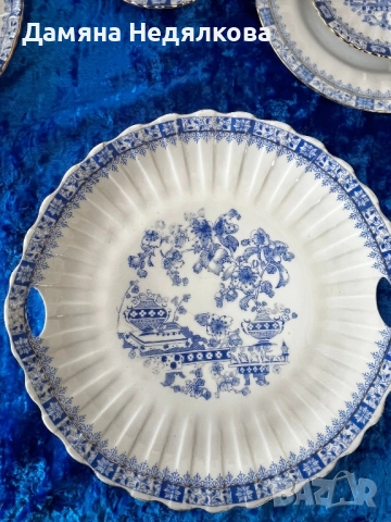 красив синьо-бял сервиз за чай/кафе, снимка 10 - Сервизи - 52106238