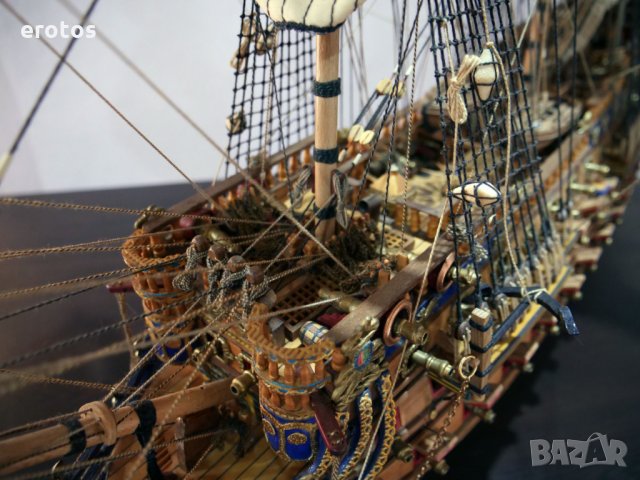 макет на кораб San Felipe-1690 Spanish Armada Galleon Tall Ship, снимка 11 - Други ценни предмети - 27893138