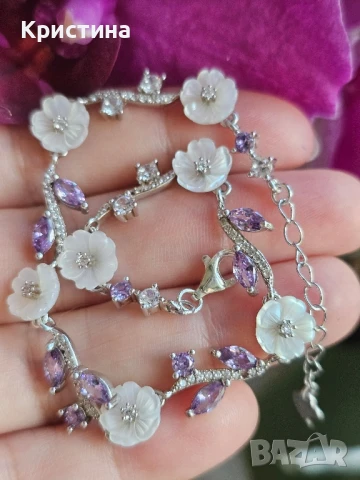 Красива нова сребърна гривна 