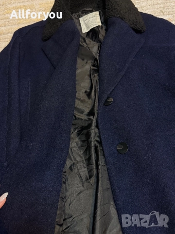 Синьо палто Zara Зара размер С/М, снимка 5 - Палта, манта - 52915661