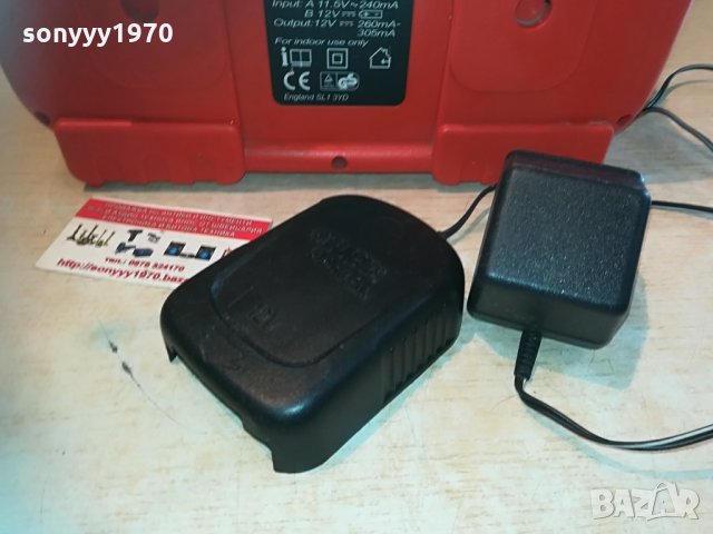 black & decker radio+battery pack+battery charger 0705210922, снимка 12 - Радиокасетофони, транзистори - 32786917