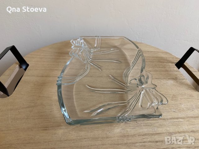 Комплект - 6 бр стъклени купички за ядки и 4 бр стъклени плата, снимка 10 - Други - 37762966