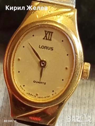 Дамски часовник Lorus Quartz JAPAN позлатен много красив 51876, снимка 4 - Дамски - 53492053