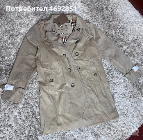 Елегантен дамски тренч – класически модел, вдъхновен от Burberry, снимка 3 - Якета - 52908698