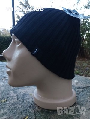 Черна плетена шапка без подгъв, снимка 3 - Шапки - 42958308
