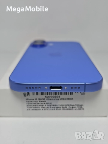 ✅️НОВ•iPhone 16 128GB Ultramarine, снимка 5 - Apple iPhone - 52818990