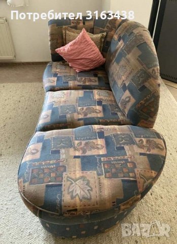 Холна гарнитура 3ка + 2ка + табуретка, снимка 2 - Дивани и мека мебел - 37963346