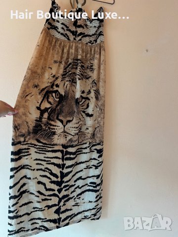 Дълга тигрова рокля L / XL размер 🖤, снимка 2 - Рокли - 43974821