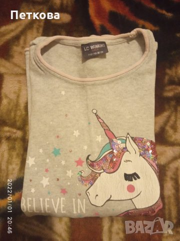Пуловер с еднорог 🦄, снимка 2 - Детски пуловери и жилетки - 35290443