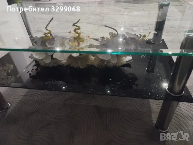 Стъклена холна масичка, снимка 1