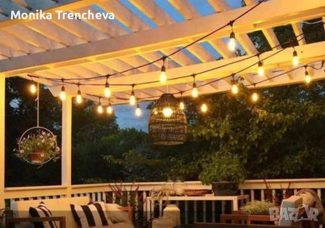 Водоустойчив гирлянд за външно осветление с 10 бр. лед крушки , снимка 5 - Лед осветление - 52338874