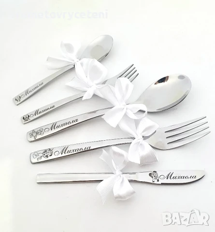 Гравирани детски прибори/ лъжица, снимка 7 - Прибори, съдове, шишета и биберони - 31144254