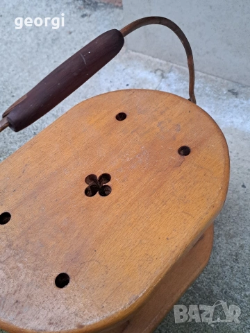 ретро холандска дървена печка, отоплител за крака, антика, снимка 3 - Антикварни и старинни предмети - 53197497