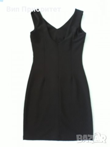 Черна официална скъпа рокля със сегмент-изкуство. Къса и сексапилна , елегантна, с цип на гърба,нова, снимка 7 - Рокли - 37264710