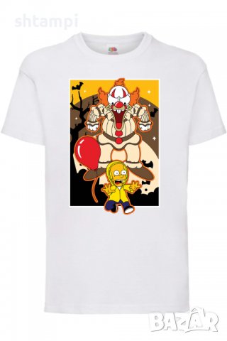 Детска тениска The Simpsons Krusty The Clown Pennywise 01,Всички артикули се изработват по поръчка  , снимка 2 - Детски тениски и потници - 38158334