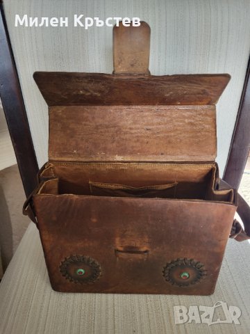 Винтидж дамска чанта Genuine Leather от 60те години , снимка 9 - Чанти - 42970247