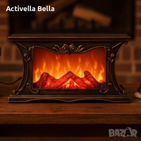 Декоративна LED камина с реалистичен ефект на пламък и жарава, снимка 5 - Декорация за дома - 52522240