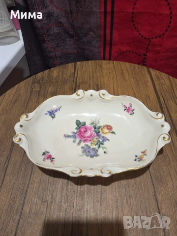 Винтидж порцеланова немска чиния, снимка 6 - Чинии - 52515703