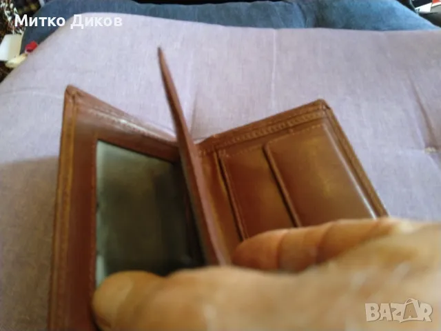 Малко компактно портфейлче естествена кожа марково на Маверик Maverick 105х75мм, снимка 6 - Портфейли, портмонета - 50113575